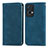 Coque Portefeuille Livre Cuir Etui Clapet S04D pour Oppo Reno7 Pro 5G Bleu