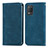 Coque Portefeuille Livre Cuir Etui Clapet S04D pour Realme 8 5G Bleu