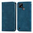 Coque Portefeuille Livre Cuir Etui Clapet S04D pour Realme C21Y Bleu