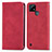 Coque Portefeuille Livre Cuir Etui Clapet S04D pour Realme C25Y India Rouge