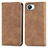 Coque Portefeuille Livre Cuir Etui Clapet S04D pour Realme C30s Marron