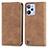 Coque Portefeuille Livre Cuir Etui Clapet S04D pour Realme C31 Marron