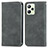 Coque Portefeuille Livre Cuir Etui Clapet S04D pour Realme C35 Gris