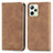 Coque Portefeuille Livre Cuir Etui Clapet S04D pour Realme C35 Marron