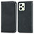 Coque Portefeuille Livre Cuir Etui Clapet S04D pour Realme C35 Noir