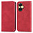 Coque Portefeuille Livre Cuir Etui Clapet S04D pour Realme C55 Rouge