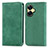 Coque Portefeuille Livre Cuir Etui Clapet S04D pour Realme C55 Vert