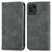 Coque Portefeuille Livre Cuir Etui Clapet S04D pour Realme Narzo 50 4G Gris