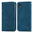 Coque Portefeuille Livre Cuir Etui Clapet S04D pour Samsung Galaxy A01 Core Bleu