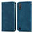 Coque Portefeuille Livre Cuir Etui Clapet S04D pour Samsung Galaxy A01 SM-A015 Bleu