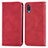 Coque Portefeuille Livre Cuir Etui Clapet S04D pour Samsung Galaxy A02 Rouge