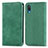 Coque Portefeuille Livre Cuir Etui Clapet S04D pour Samsung Galaxy A02 Vert