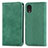 Coque Portefeuille Livre Cuir Etui Clapet S04D pour Samsung Galaxy A03 Core Vert