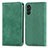 Coque Portefeuille Livre Cuir Etui Clapet S04D pour Samsung Galaxy A04s Vert