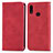 Coque Portefeuille Livre Cuir Etui Clapet S04D pour Samsung Galaxy A10s Rouge