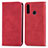 Coque Portefeuille Livre Cuir Etui Clapet S04D pour Samsung Galaxy A20s Rouge
