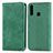 Coque Portefeuille Livre Cuir Etui Clapet S04D pour Samsung Galaxy A20s Vert