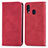 Coque Portefeuille Livre Cuir Etui Clapet S04D pour Samsung Galaxy A40 Rouge