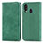 Coque Portefeuille Livre Cuir Etui Clapet S04D pour Samsung Galaxy A40 Vert