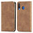 Coque Portefeuille Livre Cuir Etui Clapet S04D pour Samsung Galaxy A40s Marron