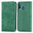 Coque Portefeuille Livre Cuir Etui Clapet S04D pour Samsung Galaxy A40s Vert