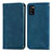 Coque Portefeuille Livre Cuir Etui Clapet S04D pour Samsung Galaxy A41 Bleu