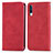 Coque Portefeuille Livre Cuir Etui Clapet S04D pour Samsung Galaxy A70 Rouge