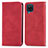 Coque Portefeuille Livre Cuir Etui Clapet S04D pour Samsung Galaxy F12 Rouge