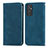 Coque Portefeuille Livre Cuir Etui Clapet S04D pour Samsung Galaxy F34 5G Bleu