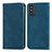 Coque Portefeuille Livre Cuir Etui Clapet S04D pour Samsung Galaxy F52 5G Bleu