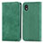 Coque Portefeuille Livre Cuir Etui Clapet S04D pour Samsung Galaxy M01 Core Vert