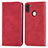 Coque Portefeuille Livre Cuir Etui Clapet S04D pour Samsung Galaxy M11 Rouge