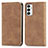 Coque Portefeuille Livre Cuir Etui Clapet S04D pour Samsung Galaxy M23 5G Marron