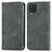 Coque Portefeuille Livre Cuir Etui Clapet S04D pour Samsung Galaxy M32 4G Gris