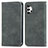 Coque Portefeuille Livre Cuir Etui Clapet S04D pour Samsung Galaxy M32 5G Gris