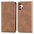 Coque Portefeuille Livre Cuir Etui Clapet S04D pour Samsung Galaxy M32 5G Marron