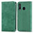 Coque Portefeuille Livre Cuir Etui Clapet S04D pour Samsung Galaxy M40 Vert