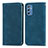 Coque Portefeuille Livre Cuir Etui Clapet S04D pour Samsung Galaxy M52 5G Bleu