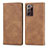 Coque Portefeuille Livre Cuir Etui Clapet S04D pour Samsung Galaxy Note 20 Ultra 5G Marron