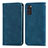 Coque Portefeuille Livre Cuir Etui Clapet S04D pour Samsung Galaxy S20 Bleu