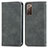 Coque Portefeuille Livre Cuir Etui Clapet S04D pour Samsung Galaxy S20 FE (2022) 5G Gris