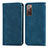 Coque Portefeuille Livre Cuir Etui Clapet S04D pour Samsung Galaxy S20 Lite 5G Bleu