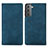 Coque Portefeuille Livre Cuir Etui Clapet S04D pour Samsung Galaxy S21 FE 5G Bleu