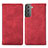 Coque Portefeuille Livre Cuir Etui Clapet S04D pour Samsung Galaxy S21 FE 5G Rouge