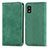 Coque Portefeuille Livre Cuir Etui Clapet S04D pour Sharp Aquos wish2 Vert