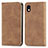 Coque Portefeuille Livre Cuir Etui Clapet S04D pour Sony Xperia Ace III Marron