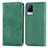 Coque Portefeuille Livre Cuir Etui Clapet S04D pour Vivo V21 5G Vert