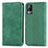 Coque Portefeuille Livre Cuir Etui Clapet S04D pour Vivo V21e 4G Vert