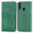 Coque Portefeuille Livre Cuir Etui Clapet S04D pour Vivo Y11 Vert