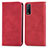 Coque Portefeuille Livre Cuir Etui Clapet S04D pour Vivo Y11s Rouge